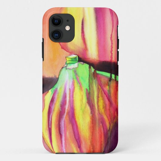 Paarse figuren origineel kunstdruppelschilderij va Case-Mate iPhone case (Achterkant)