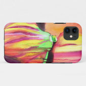 Paarse figuren origineel kunstdruppelschilderij va Case-Mate iPhone case (Achterkant (horizontaal))