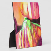 Paarse figuren origineel kunstdruppelschilderij va fotoplaat (Zijkant)