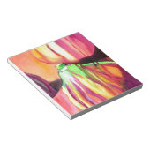 Paarse figuren origineel kunstdruppelschilderij va notitieblok (Schuin)