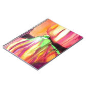 Paarse figuren origineel kunstdruppelschilderij va notitieboek (Linkerzijde)