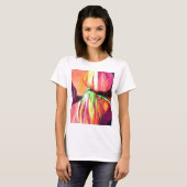 Paarse figuren origineel kunstdruppelschilderij va t-shirt (Voorkant volledig)