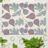 Paarse figuren theedoek (Gevouwen)