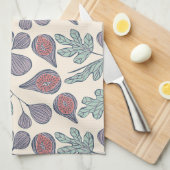 Paarse figuren theedoek (Quarter Fold)