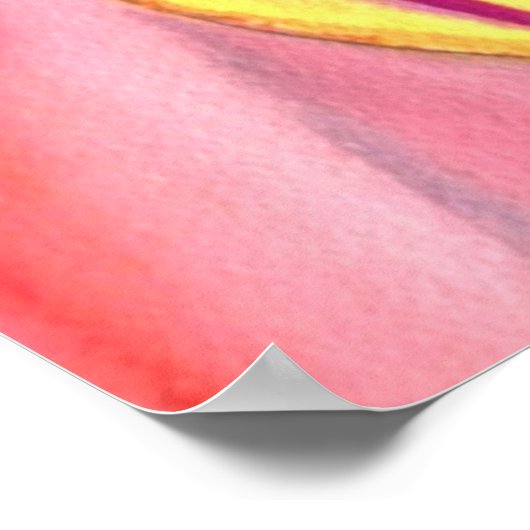 Paarse figuren waterverf origineel kunstdruppelsch poster (Hoek)