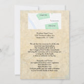 Paarse filigraan en doorn Rozen Gothic bruiloft Kaart (Achterkant)