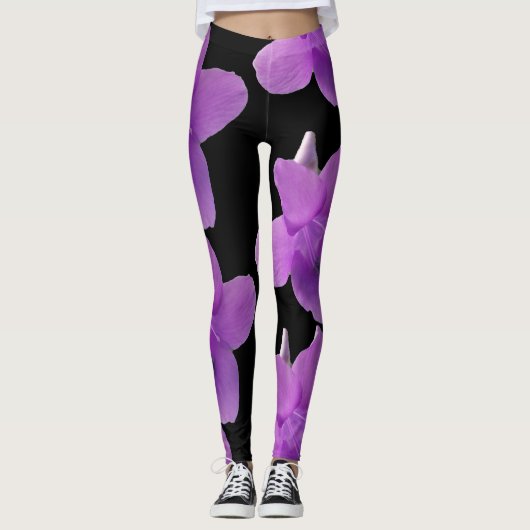 Paarse Filipijnse Violet zwart Leggings (Voorkant)