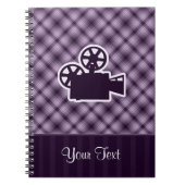 Paarse filmcamera notitieboek (Voorkant)