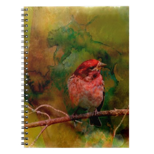 Paarse Finch Notitieboek (Voorkant)