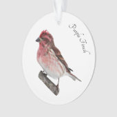 Paarse Finch Ornament (voorkant)