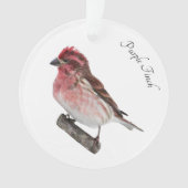 Paarse Finch Ornament (voorkant)