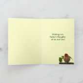 Paarse Finch Vaderdag Kaart (Binnen)