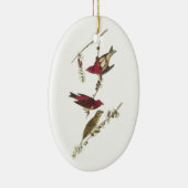 Paarse finch van Audubon Keramisch Ornament (Rechts)