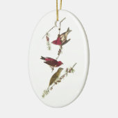 Paarse finch van Audubon Keramisch Ornament (Links)