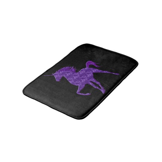 Paarse Fire Unicorn Bath Mat (Gekanteld)