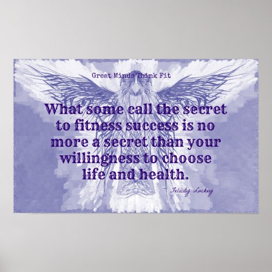 Paarse Fitness Angel! Poster (Voorkant)