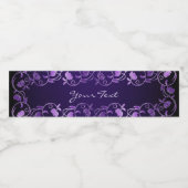 Paarse flacon met flesetiket waterfles etiket (Enkel label)