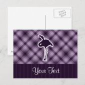 Paarse Flamingo Briefkaart (Voorkant / Achterkant)