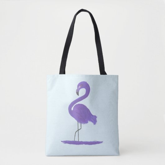 Paarse Flamingo Painting - Kustkunst Tote Bag (Voorkant)