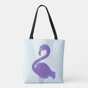 Paarse Flamingo Painting - Kustkunst Tote Bag
