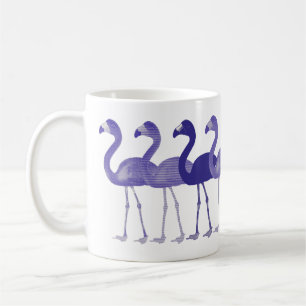 Paarse Flamingos Retro koffie Mok