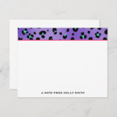 Paarse flatpanel notitiekaartje (Voorkant / Achterkant)