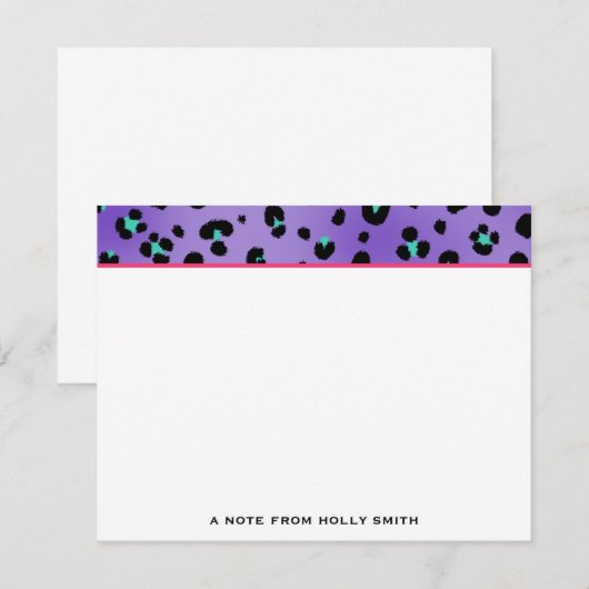 Paarse flatpanel notitiekaartje (Voorkant / Achterkant)