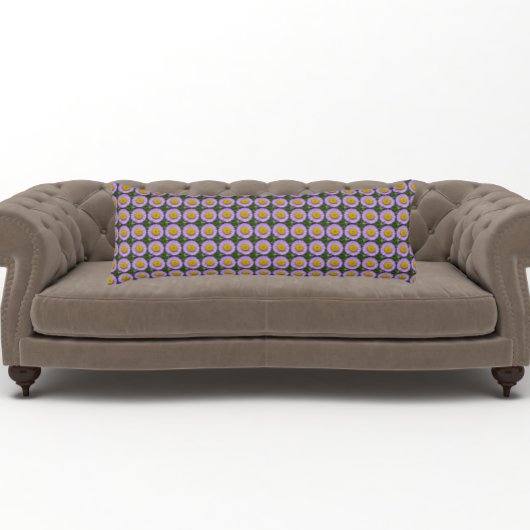 Paarse Fleabane Daisy Floral Pattern Lichaamskussen