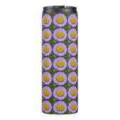 Paarse Fleabane Daisy Floral Pattern Thermosbeker (Achterkant)