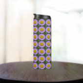 Paarse Fleabane Daisy Floral Pattern Thermosbeker