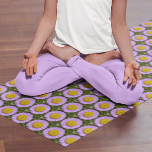 Paarse Fleabane Daisy Floral Pattern Yogamat