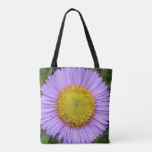 Paarse Fleabane Daisy Floral Tote Bag (Achterkant)