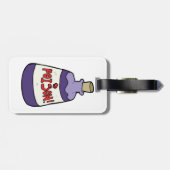 Paarse fles vergif bagagelabel (Achterkant horizontaal)