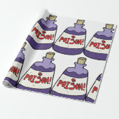 Paarse fles vergif cadeaupapier (Uitgerold)