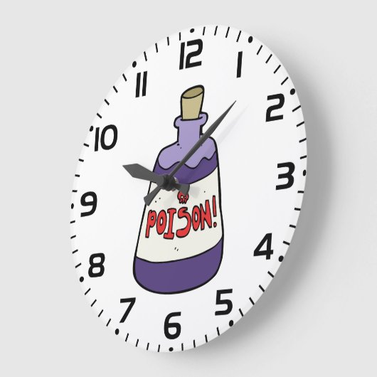 Paarse fles vergif grote klok (Hoek)