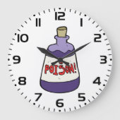 Paarse fles vergif grote klok (Voorkant)