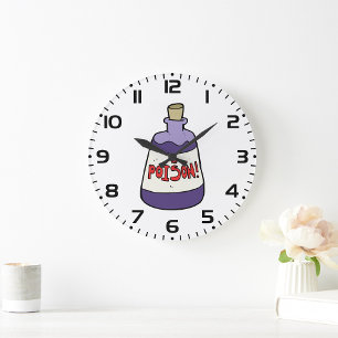 Paarse fles vergif grote klok