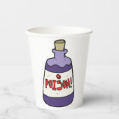 Paarse fles vergif papieren bekers (Voorkant)