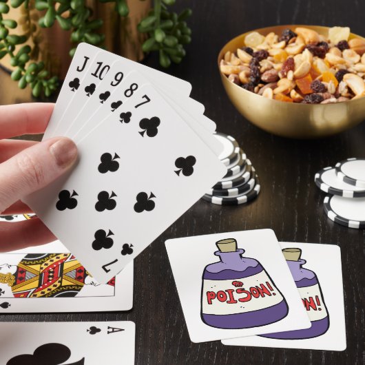 Paarse fles vergif pokerkaarten (Insitu)
