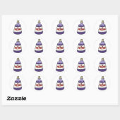 Paarse fles vergif ronde sticker (Vel)