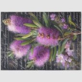 Paarse Flessenborstel Bloem Decoupage Tissuepapier (Voorkant)