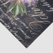 Paarse flessenborstel bloemenontkoppeling tissuepapier (Detail)