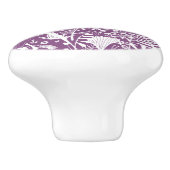 Paarse flessenhalsflora keramische knop (Zijkant)