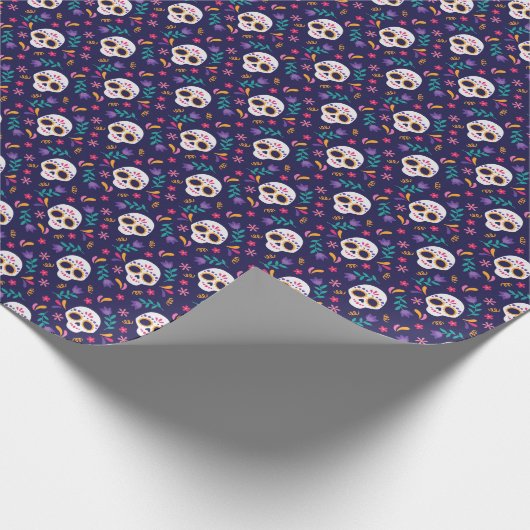 Paarse flessensuiker cadeaupapier (Hoek)