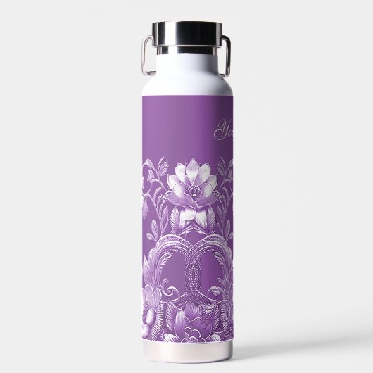 Paarse flessenwaterfles waterfles (Voorkant)