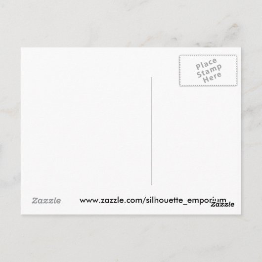 Paarse Fleur de Lis Briefkaart (Achterkant)