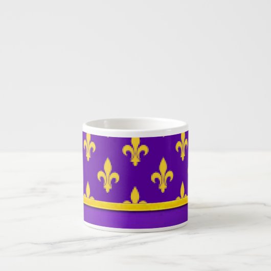 Paarse Fleur de LIS Expresso Cup Espresso Kop (Voorkant)