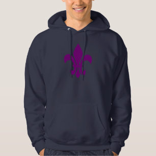 Paarse Fleur de Lis Hoodie