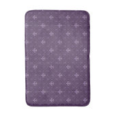 Paarse Fleur de Lis Pattern Decor Badmat (Voorkant Verticaal)