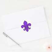 Paarse Fleur de lis - Sticker (Envelop)
